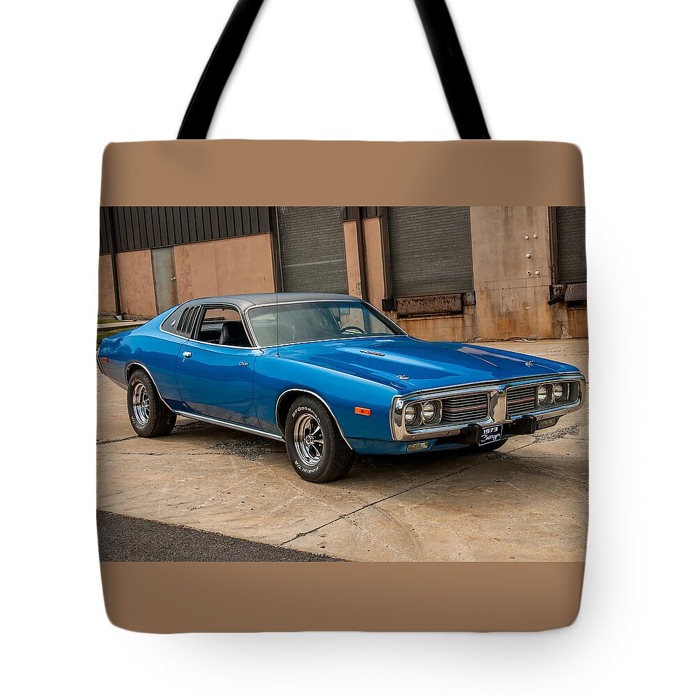 1973 Charger Tote Bag featuring the photograph 1973 Dodge Charger 440 by Anthony Sacco