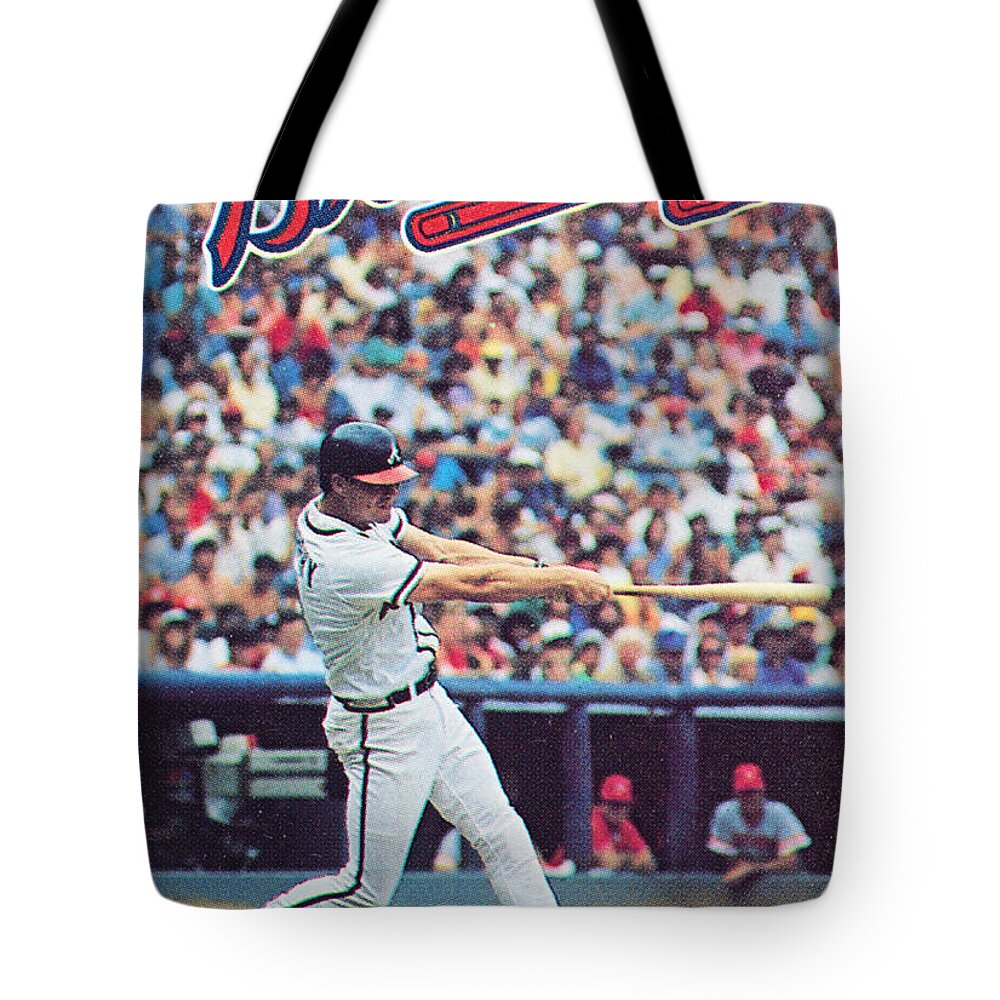 Atlanta Braves Tote Bag featuring the mixed media 1988 Atlanta Braves by Row One Brand