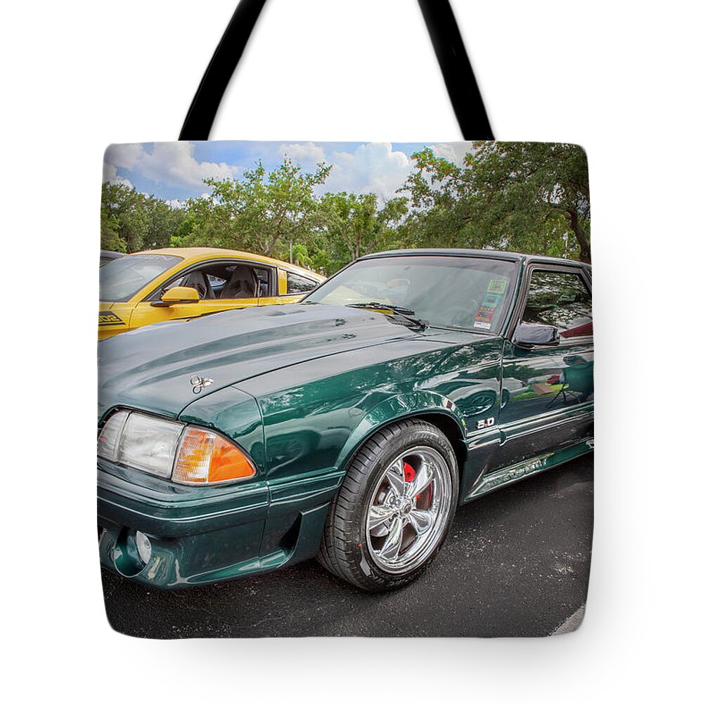 1992 Ford Cobra Mustang Gt Tote Bag featuring the photograph 1992 Ford Cobra Mustang X105 by Rich Franco