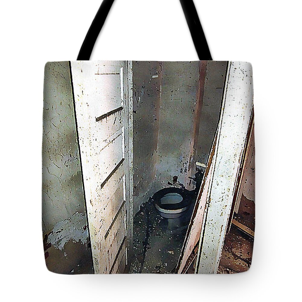 Toilet Tote Bag featuring the painting 1g by Mark Baranowski