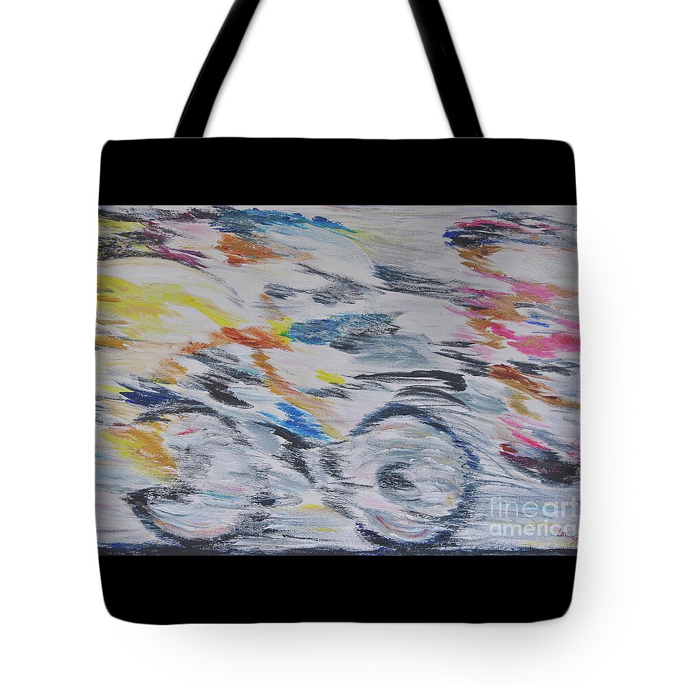 Bicycle Tote Bag featuring the painting 1st, 2nd and Third by Lance Crumley