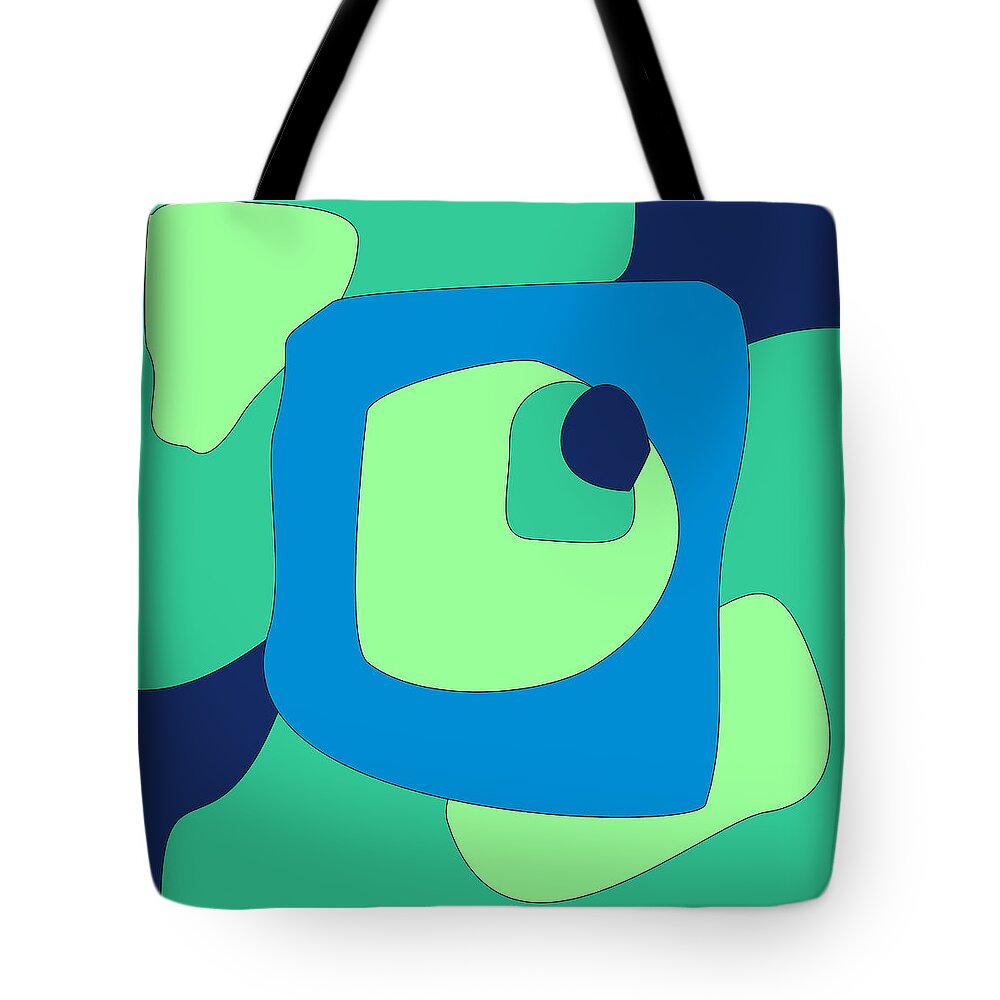 Abstract Tote Bag featuring the digital art Abstract fashionable powerful art #2 by Elena Sysoeva
