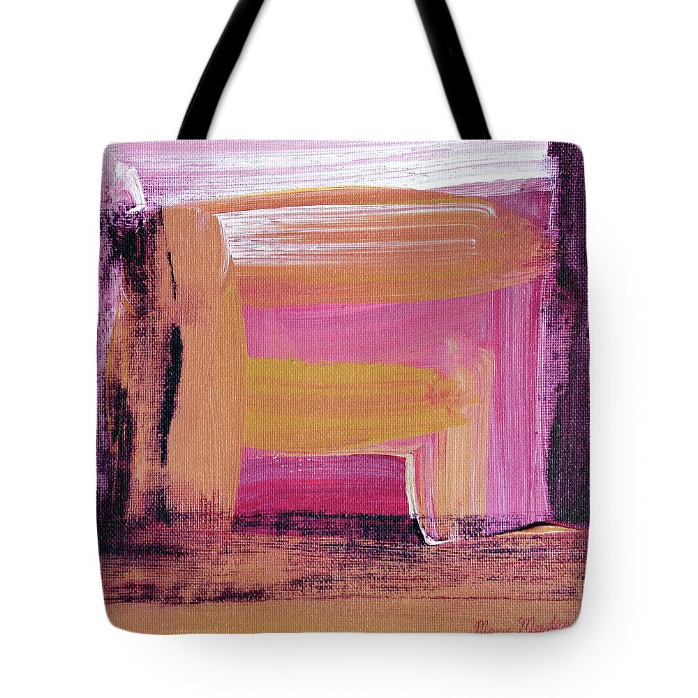 Abstract Tote Bag featuring the painting Abstract by Maria Meester