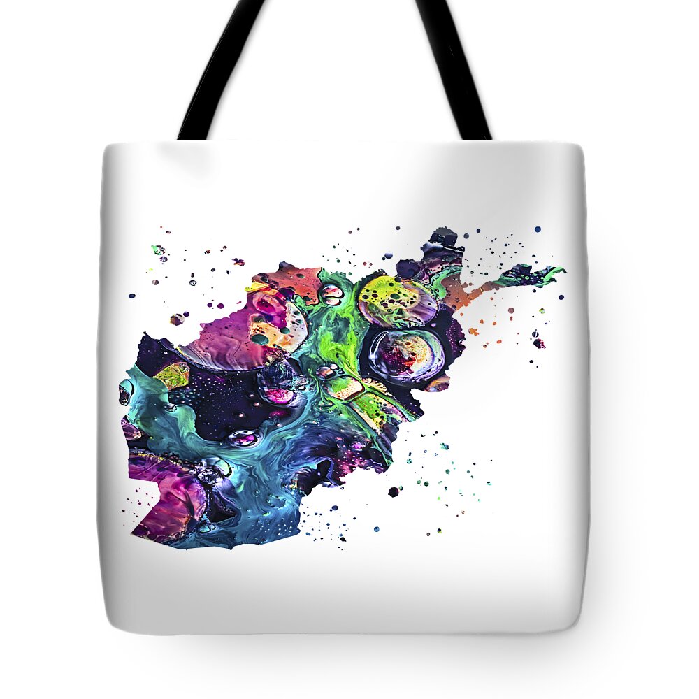 Afghanistan Tote Bag featuring the painting Afghanistan Map by Zuzi 's