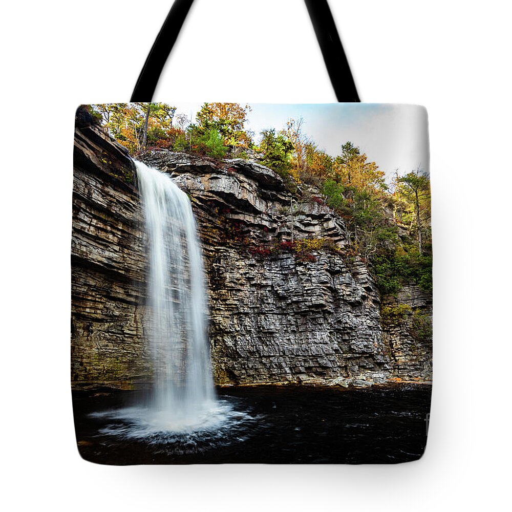 2018 Tote Bag featuring the photograph Autumn Waterfall #3 by Stef Ko