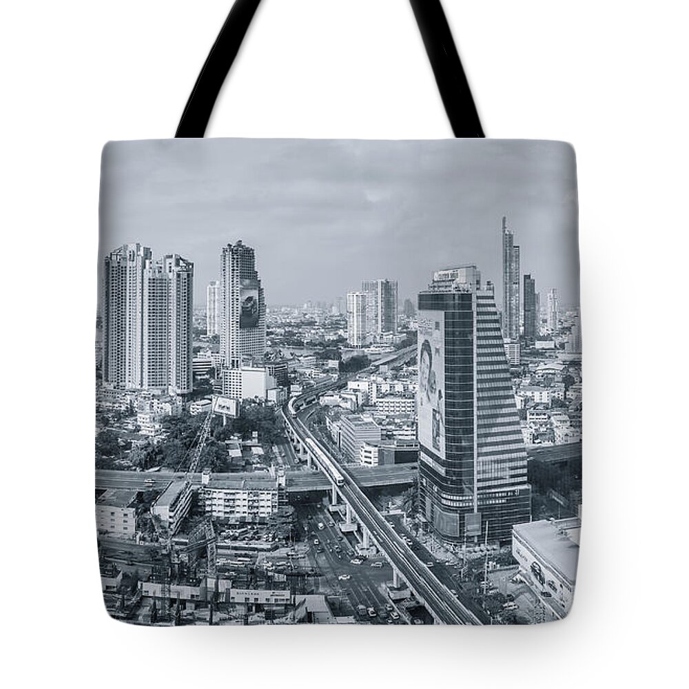 Bangkok Tote Bag featuring the photograph Bangkok city, skyline #2 by Perry Van Munster