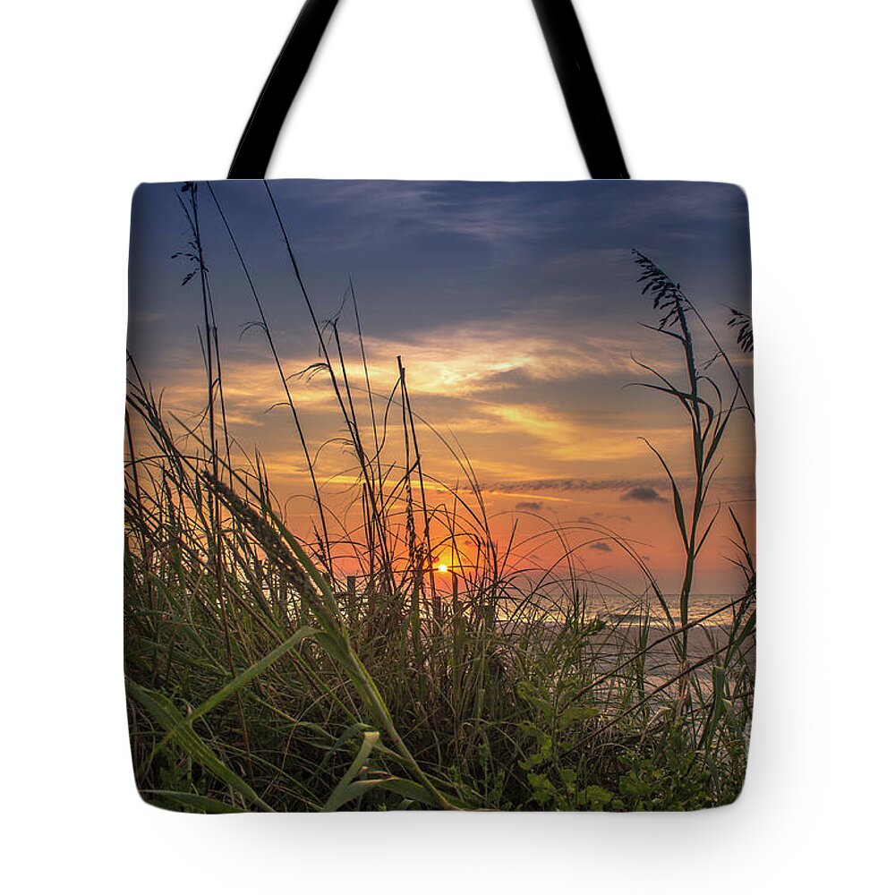 Myrtle Tote Bag featuring the photograph Beach Sunrise #2 by Darrell Foster