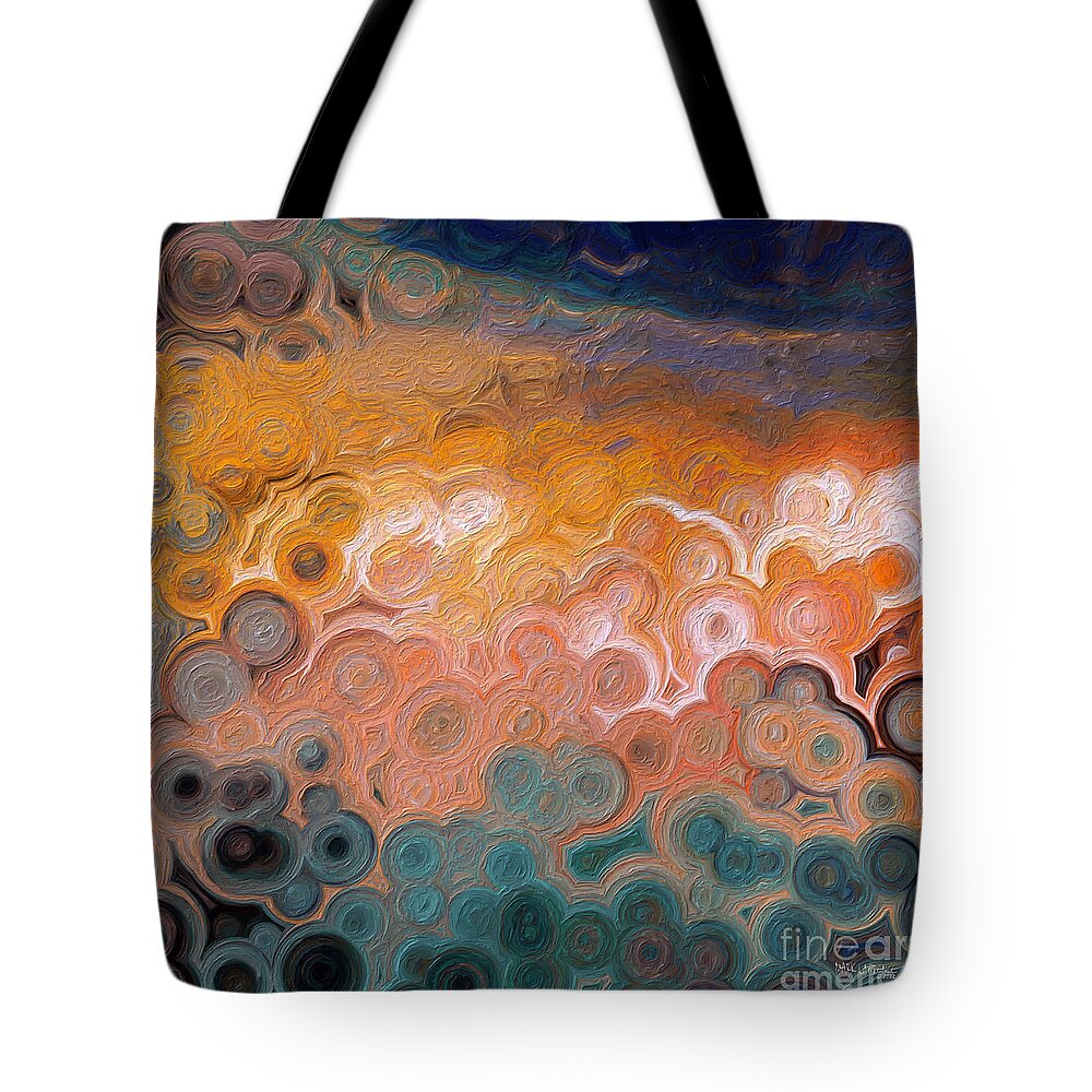 Blackblue Tote Bag featuring the painting 2 Corinthians 4 17. Come To The Glory by Mark Lawrence