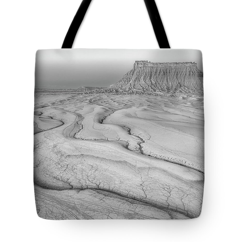 Factory Butte Tote Bag featuring the photograph Factory Butte Utah by Susan Candelario