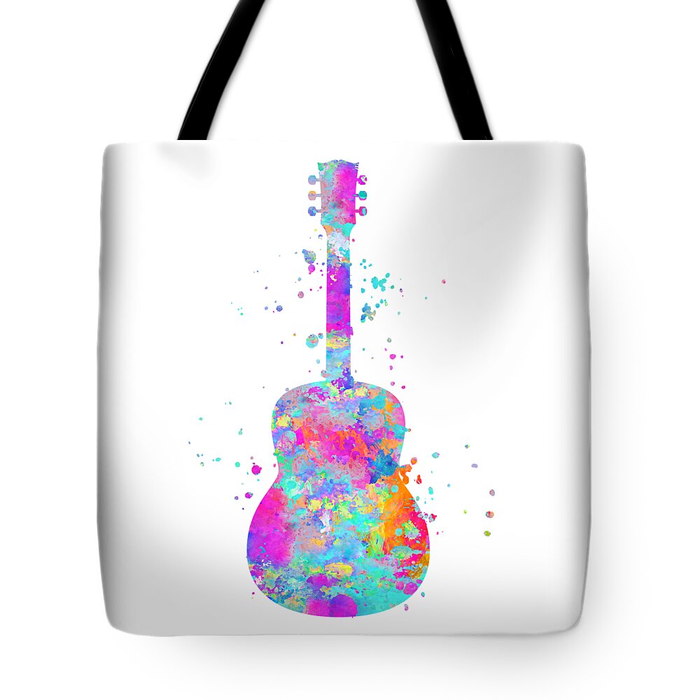 Guitar Tote Bag featuring the painting Guitar Art by Zuzi 's