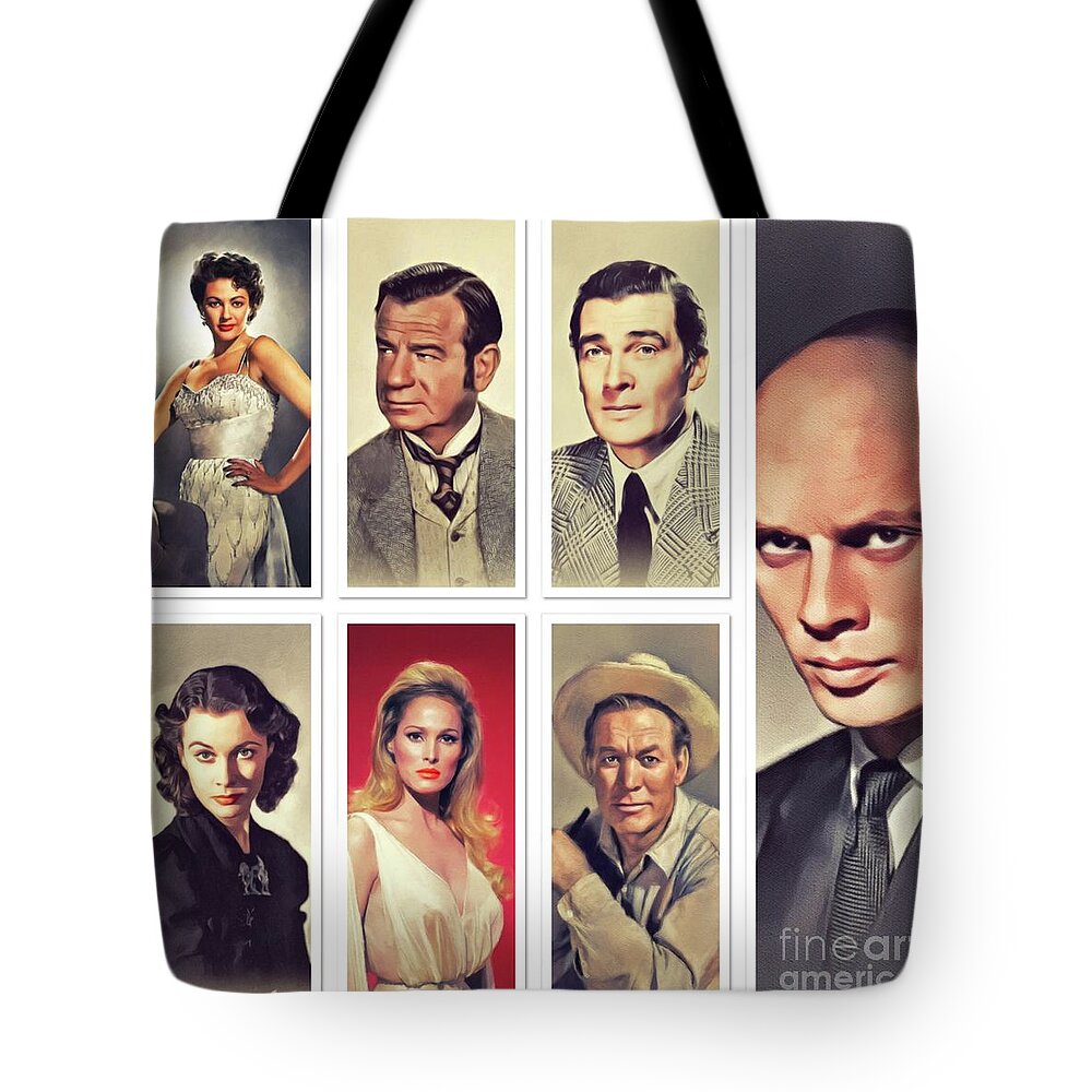 Actor Tote Bag featuring the painting Hollywood Legends #2 by Esoterica Art Agency