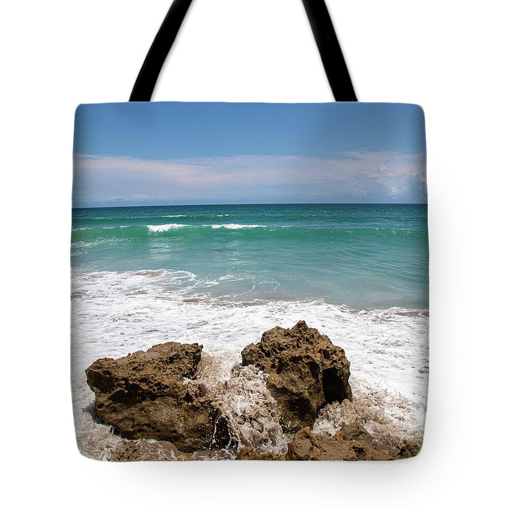 Beach Tote Bag featuring the photograph Hutchinson Island, Florida #2 by Dart Humeston