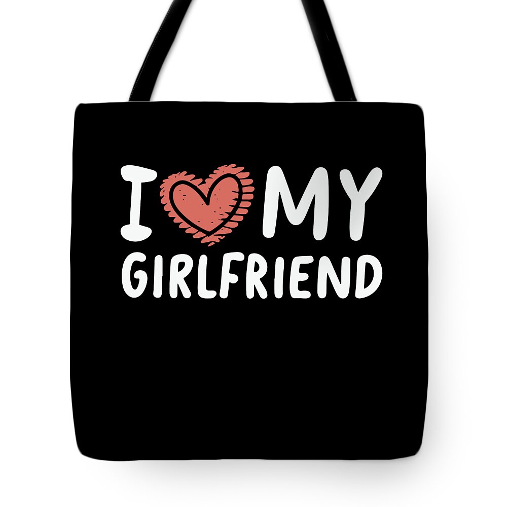 Love Tote Bag featuring the digital art I Love My Girlfriend #2 by Flippin Sweet Gear