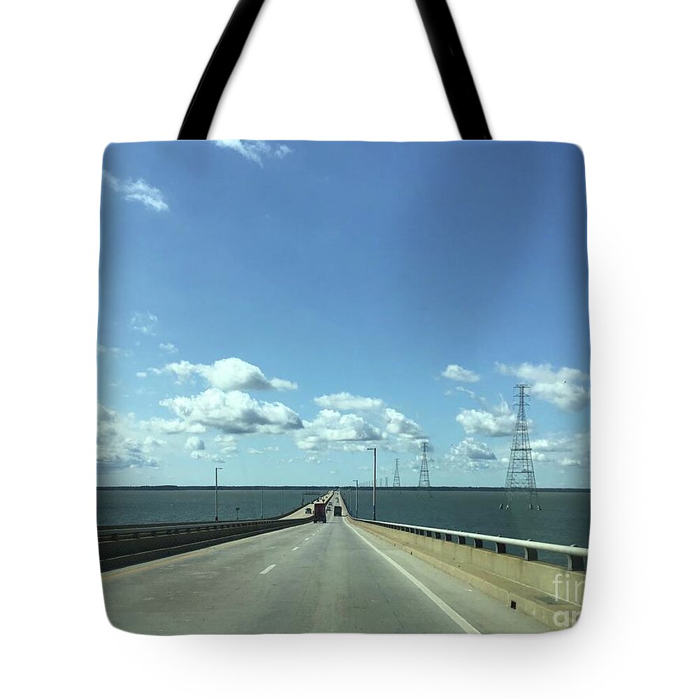 James River Bridge Tote Bag featuring the photograph James River Bridge by Catherine Wilson