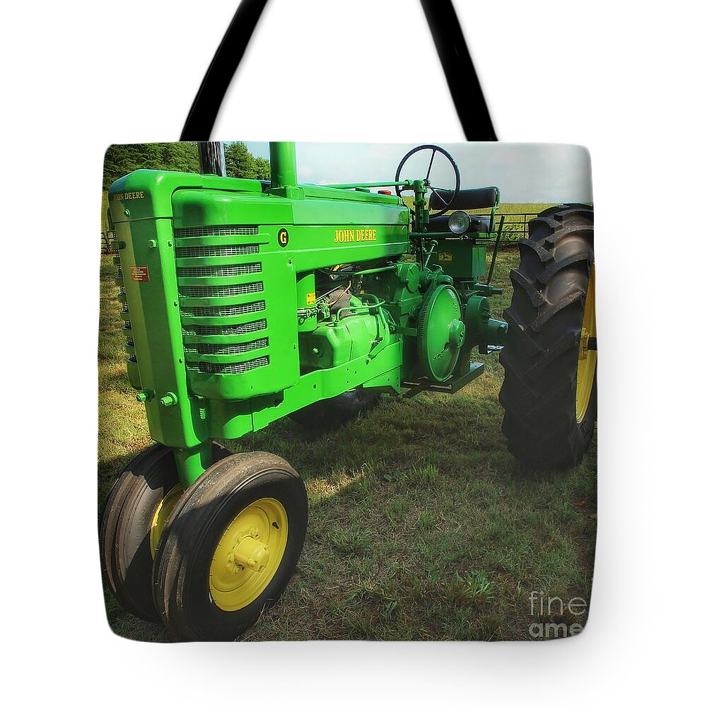 John Deere G Tote Bag featuring the photograph John Deere G by Mike Eingle