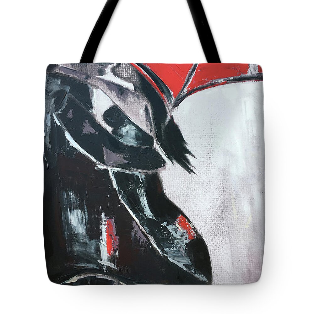Kissing Tote Bag featuring the painting Kissing in the Rain by Roxy Rich