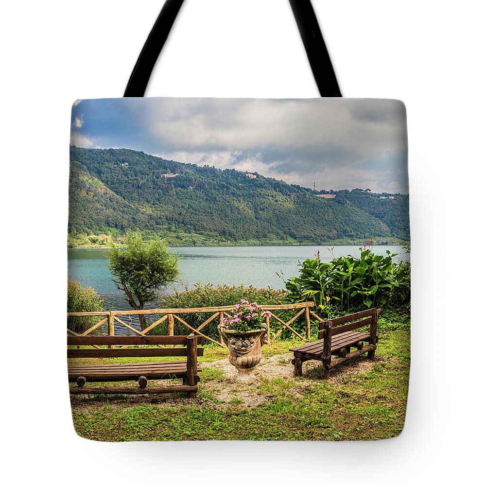 Tree Tote Bag featuring the photograph Lake Nemi by Fabiano Di Paolo