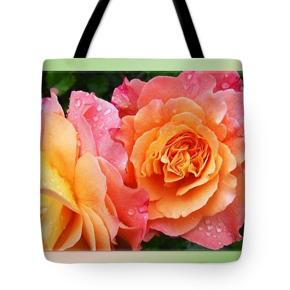 Roses Tote Bag featuring the photograph 2 Magnificent Roses by Nancy Ayanna Wyatt