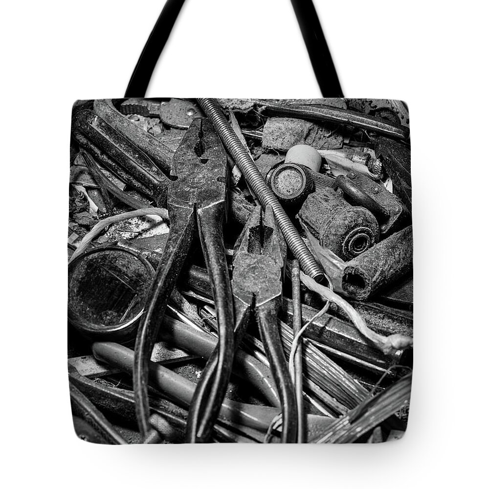Archetecture Structure Tote Bag featuring the photograph Memorable Junk Drawer #2 by Dennis Dame