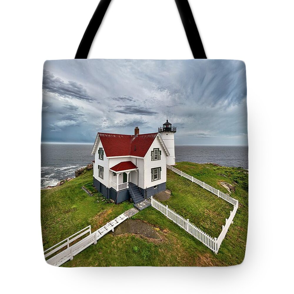  Tote Bag featuring the photograph Nubble Lighthouse #2 by John Gisis