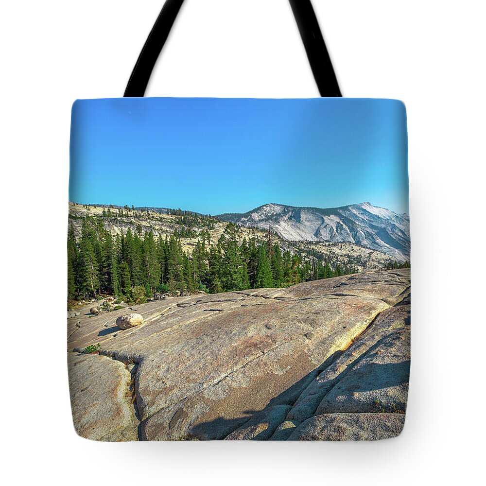 Olmsted Point Tote Bag featuring the photograph Olmsted Point Tenaya Canyon and Half Dome #2 by Benny Marty