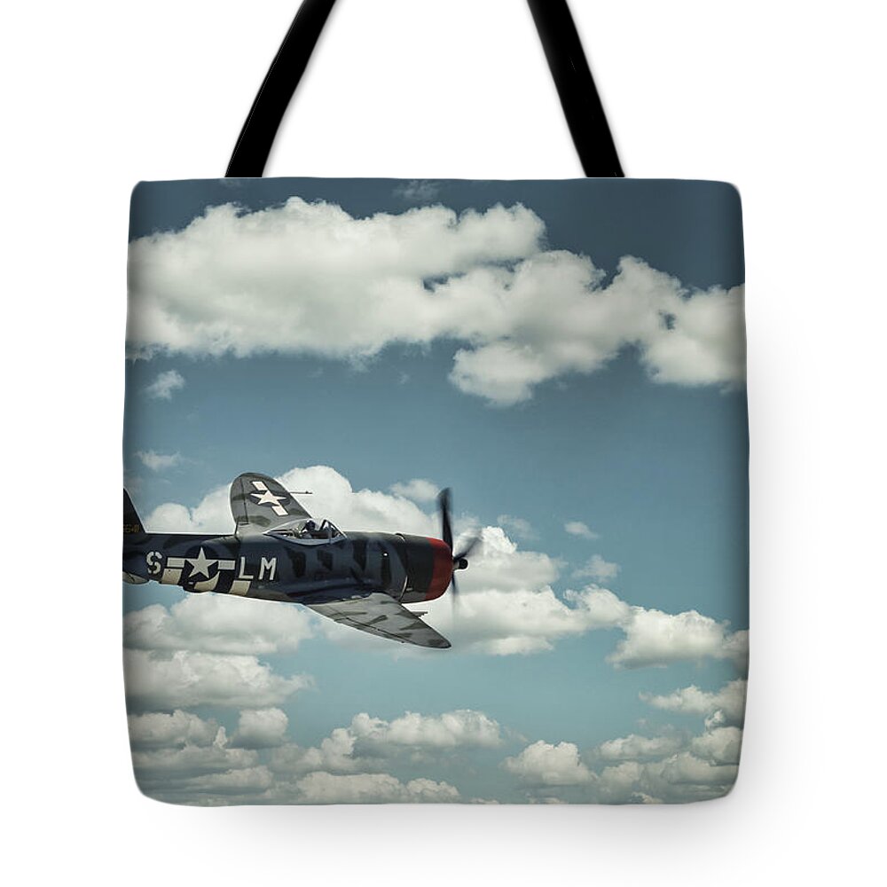 Air Tote Bag featuring the photograph P47 Thunderbolt, World War 2 Fighter Aircraft #2 by Rick Deacon