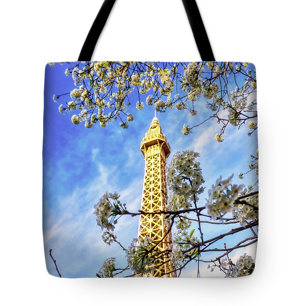 Paris Las Vegas Tote Bag featuring the photograph Paris Las Vegas #3 by Tatiana Travelways