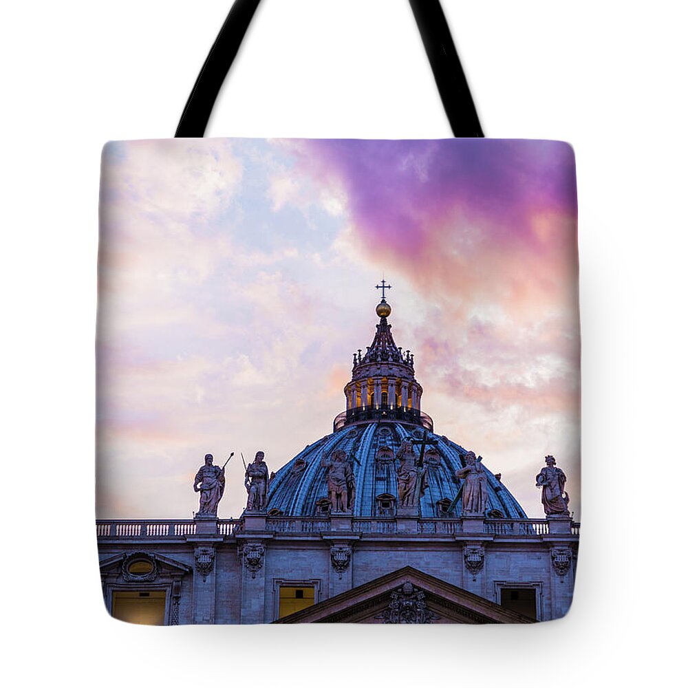 Rome Tote Bag featuring the photograph St. Peter's Square in Rome, Italy by Fabiano Di Paolo