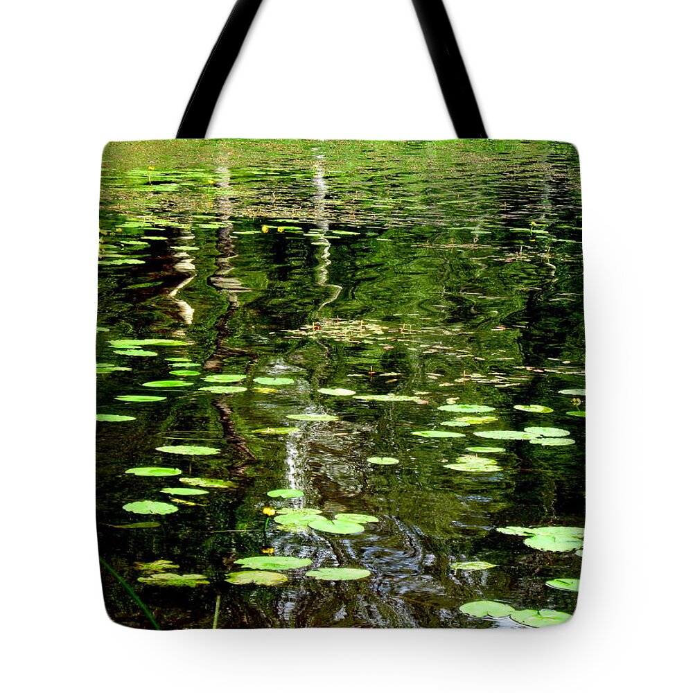 Summer Tote Bag featuring the photograph Summer day on pond by Pauli Hyvonen