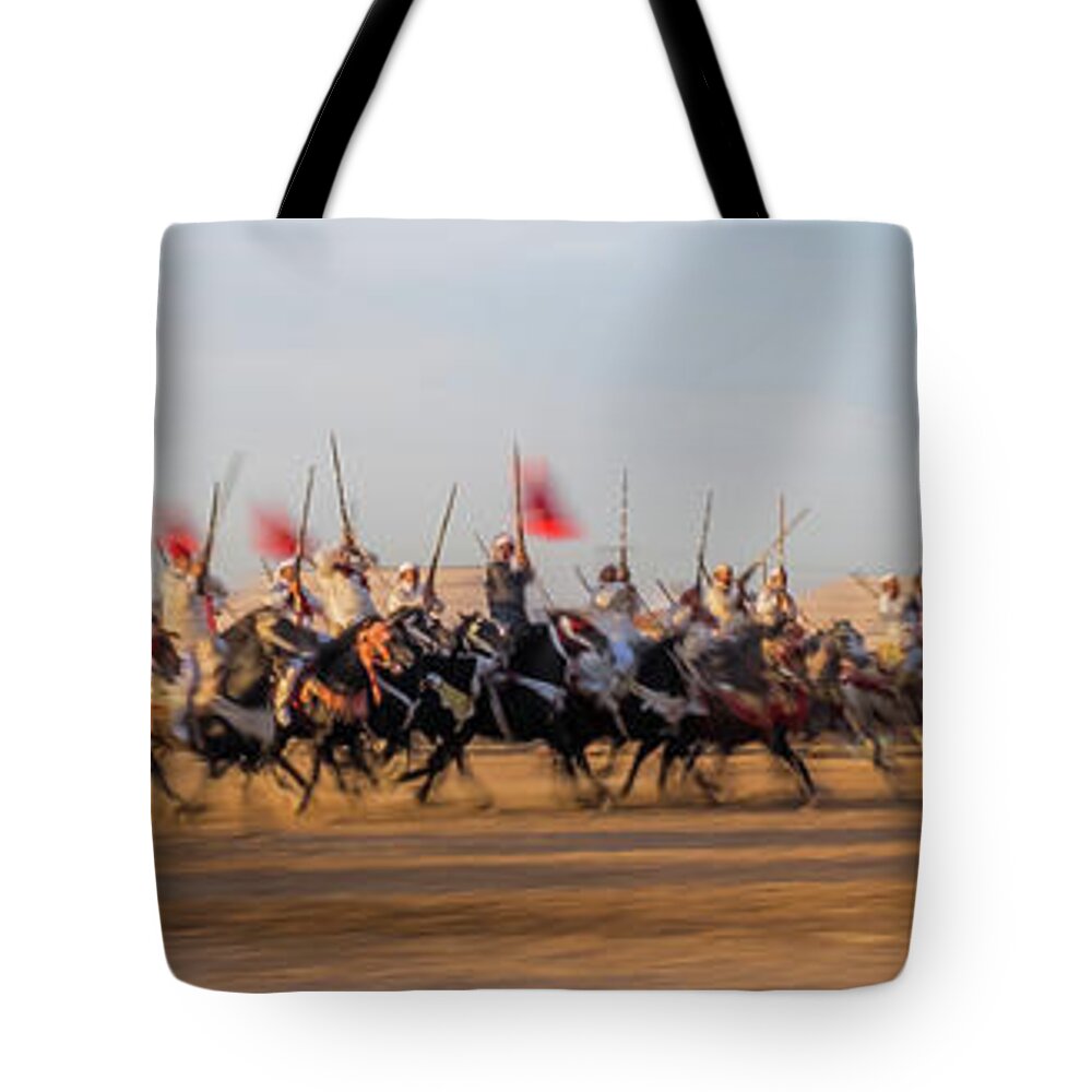 Festival Tote Bag featuring the photograph Tbourida Festival by Arj Munoz