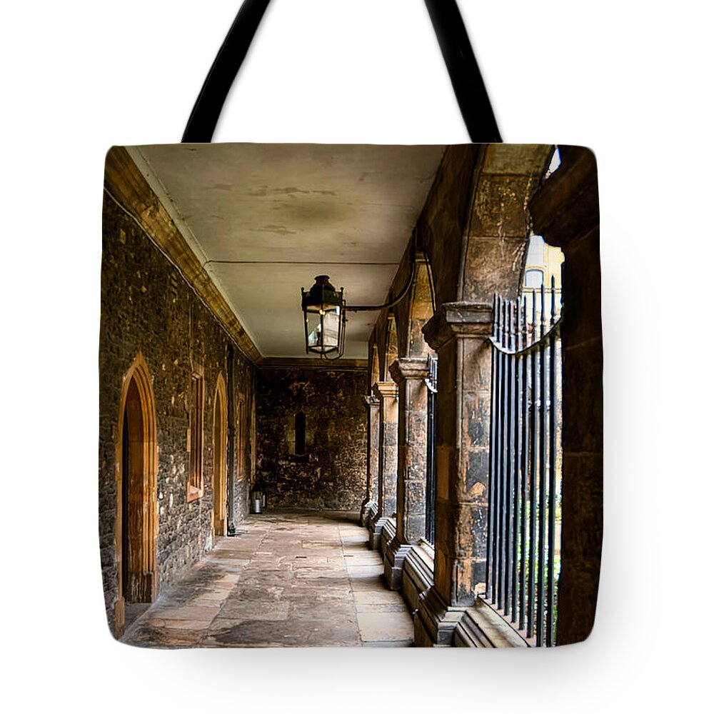 Westminster Abbey Tote Bag featuring the photograph The Cloister #2 by Raymond Hill