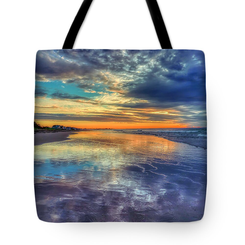 Ogunquit Tote Bag featuring the photograph The Sky Speaks by Penny Polakoff