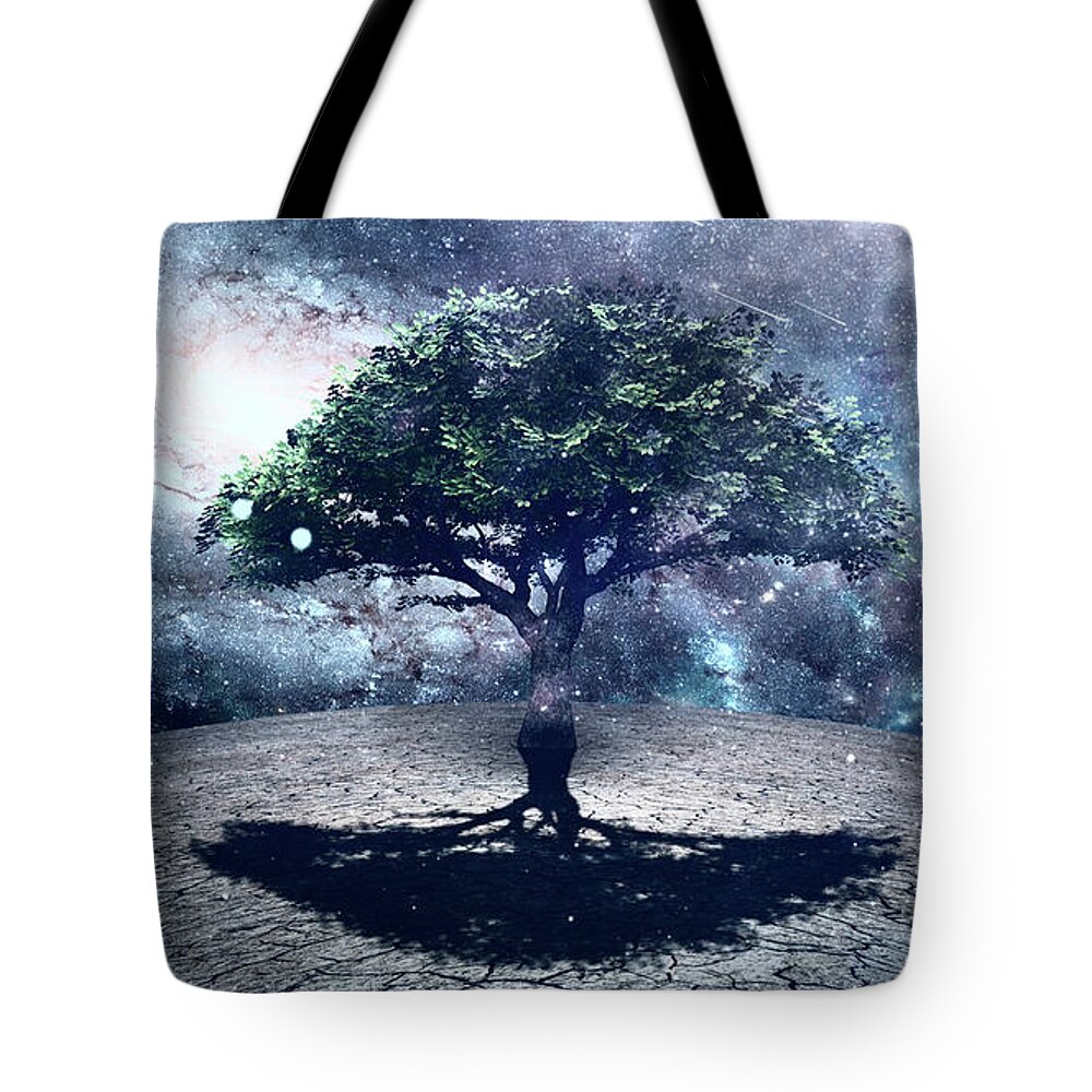 Tree Tote Bag featuring the digital art Tree of Life #2 by Bruce Rolff
