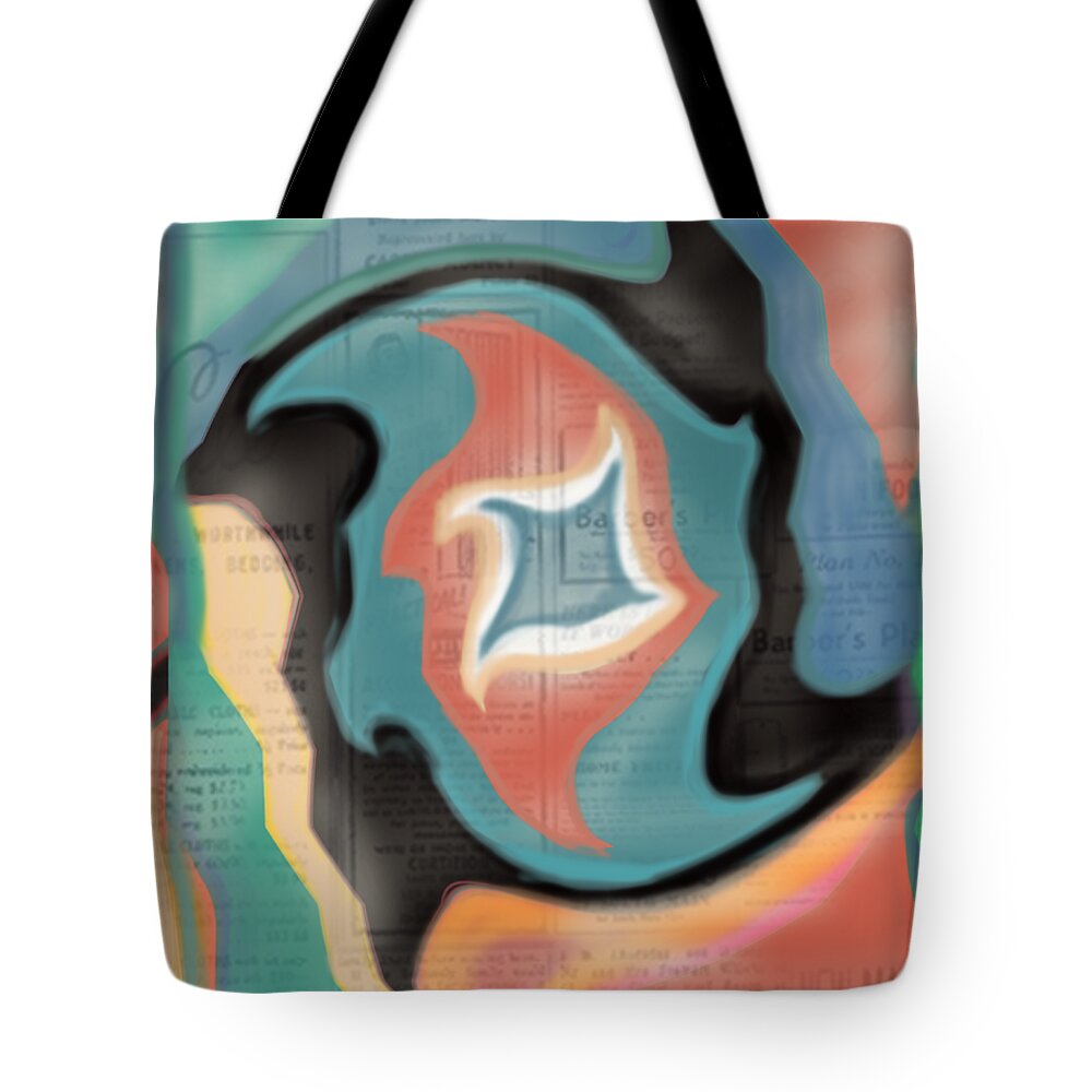 Twisted Tote Bag featuring the painting Twisted #2 by Christine Fournier