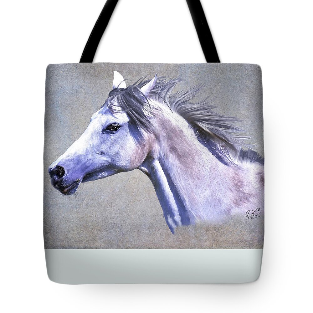 Afghan Hound Tote Bag featuring the painting On Patrol by Diane Chandler
