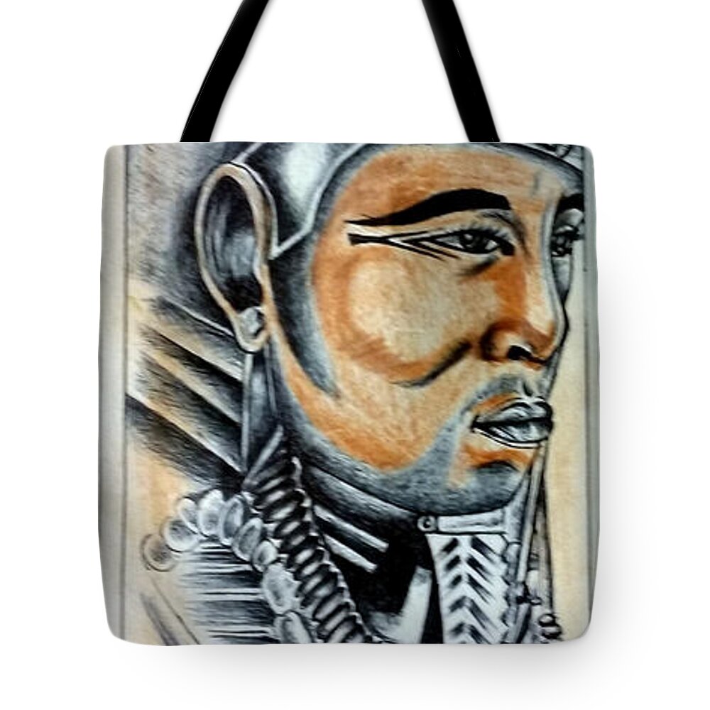 Black Art Tote Bag featuring the drawing Untitled #2 by Joedee