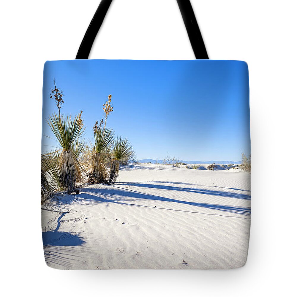Chihuahuan Desert Tote Bag featuring the photograph White Sands Gypsum Dunes #2 by Raul Rodriguez