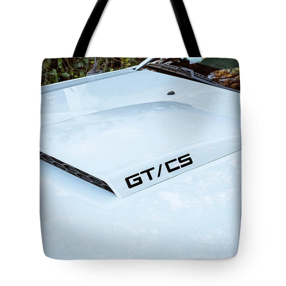 2008 White Ford Mustang Gt Cs California Special Tote Bag featuring the photograph 2008 White Ford Mustang GT CS California Special X125 #2008 by Rich Franco