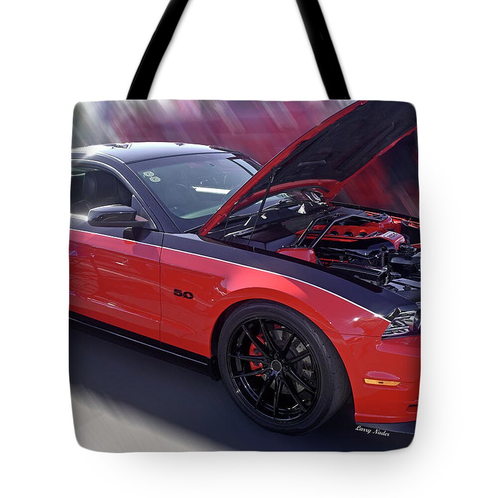 Photography Tote Bag featuring the photograph 2014 Ford Mustang Fastback by Larry Nader