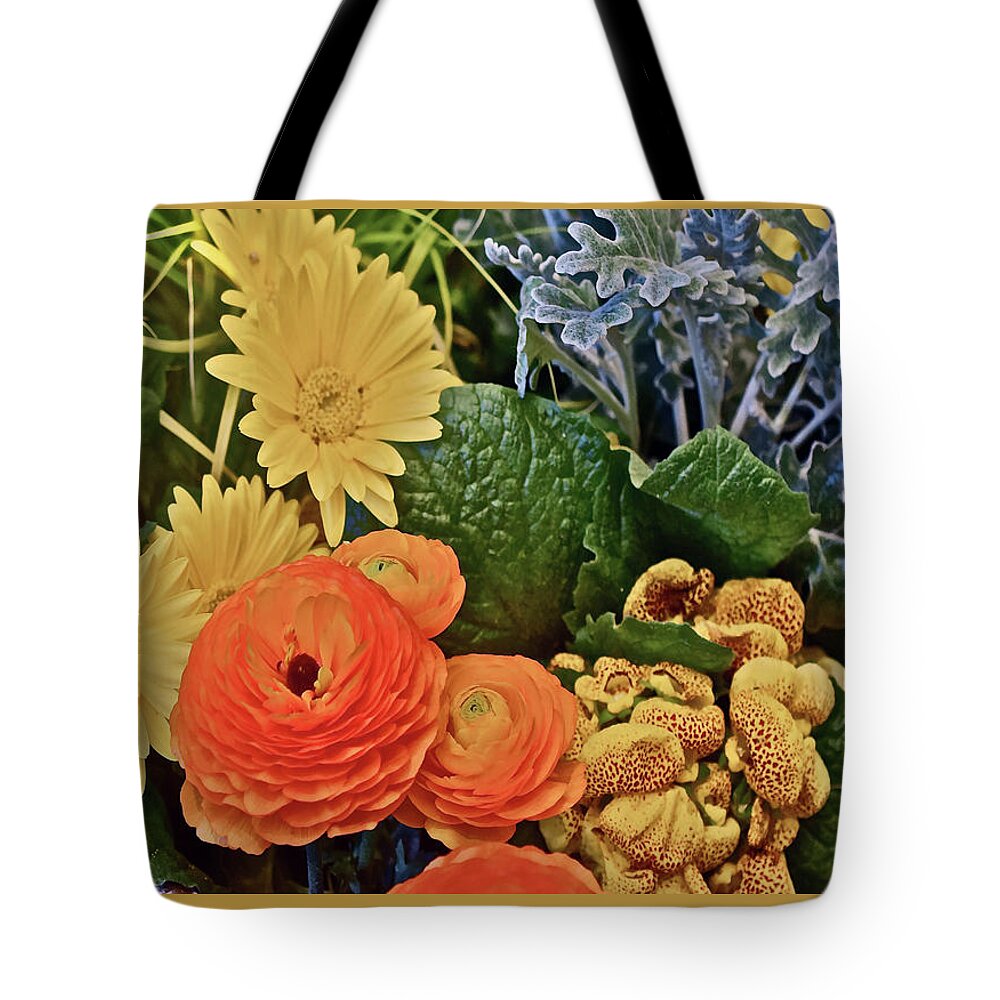 Daisy Tote Bag featuring the photograph 2020 Daisies, Buttercups and Pocketbook Flower by Janis Senungetuk