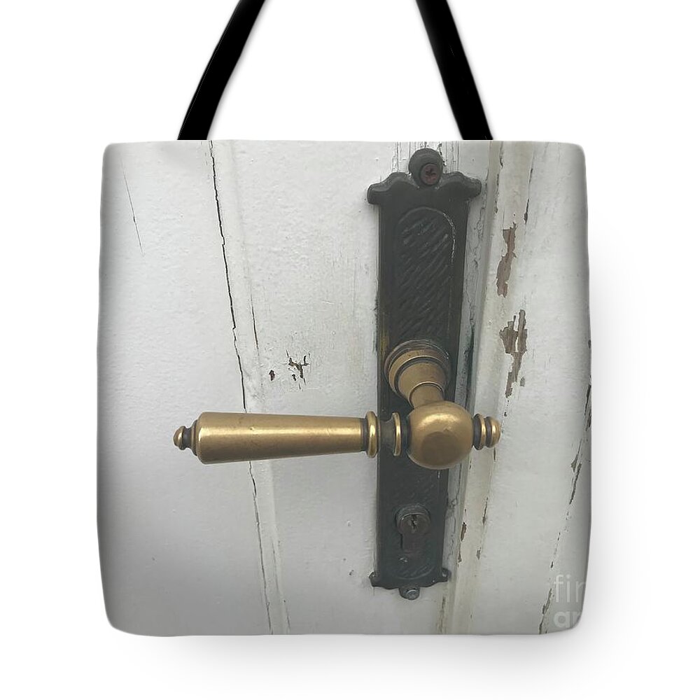  Tote Bag featuring the photograph 2020PoznanDrknob by Mary Kobet