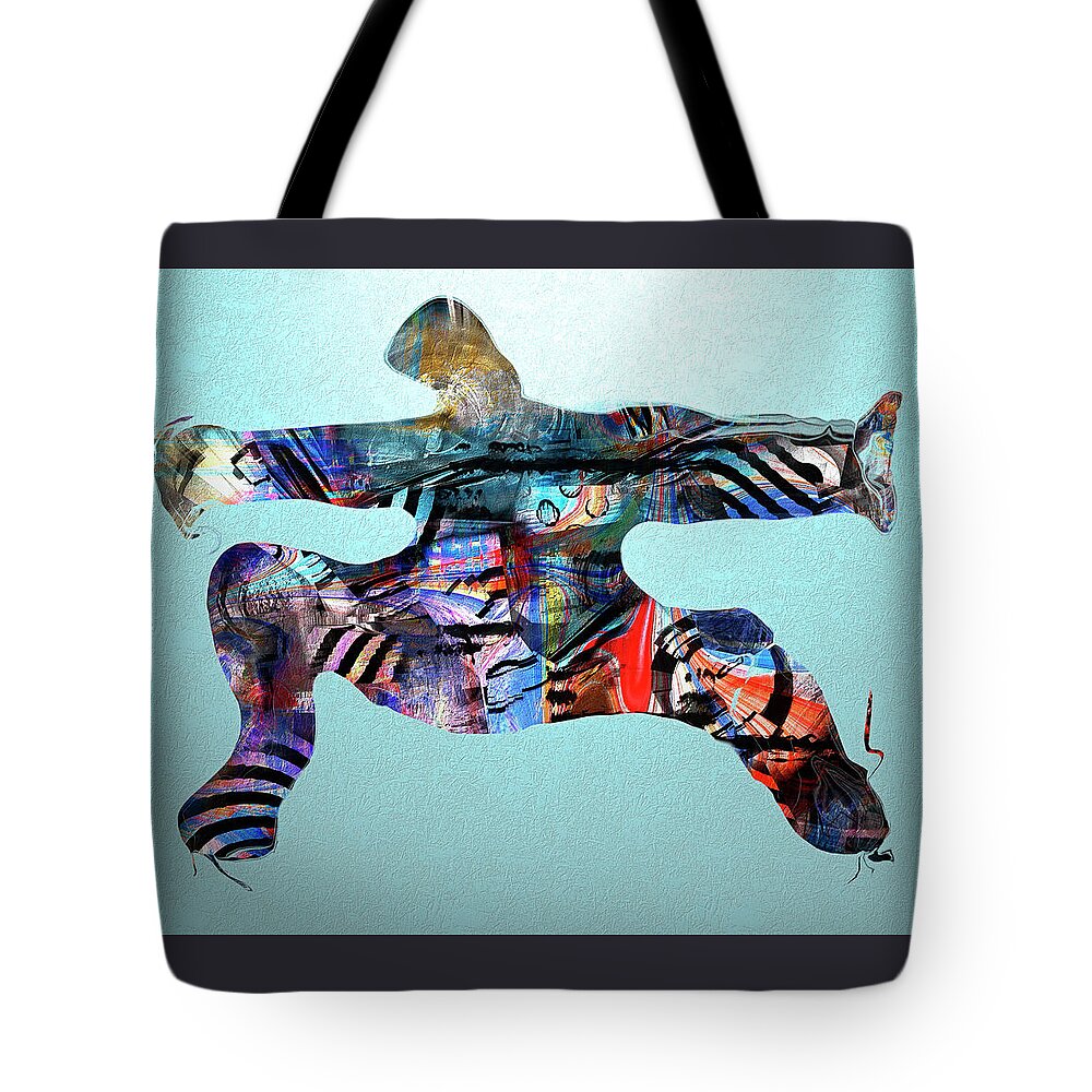 Powerful Figure Tote Bag featuring the digital art Stop Light by Marina Flournoy