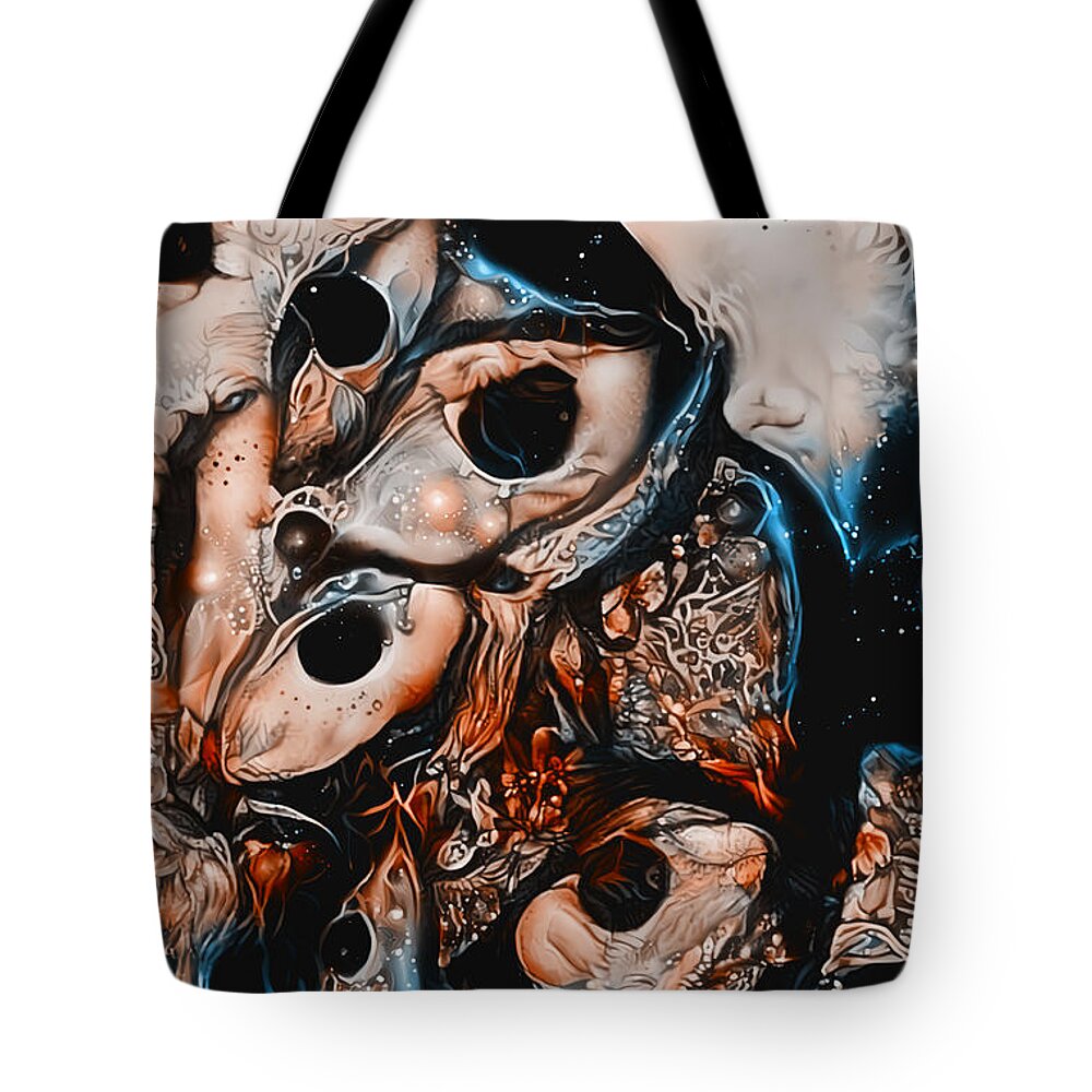 Contemporary Art Tote Bag featuring the digital art 23 by Jeremiah Ray