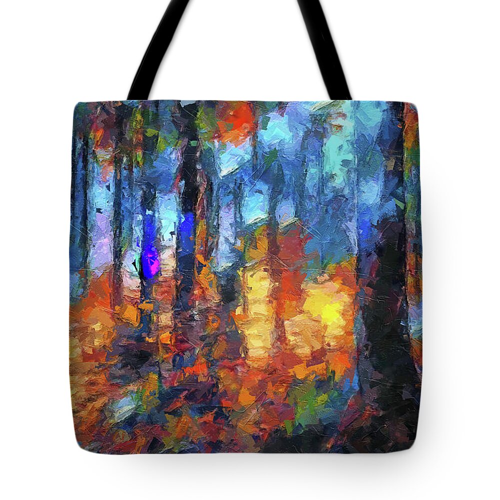 Forest Tote Bag featuring the digital art Power of Nature #27 by TintoDesigns