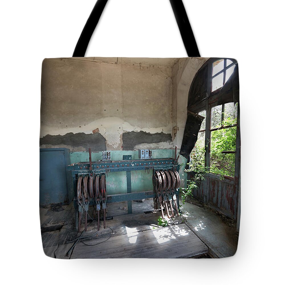 Station Tote Bag featuring the photograph Abandoned railway station. #3 by RicardMN Photography