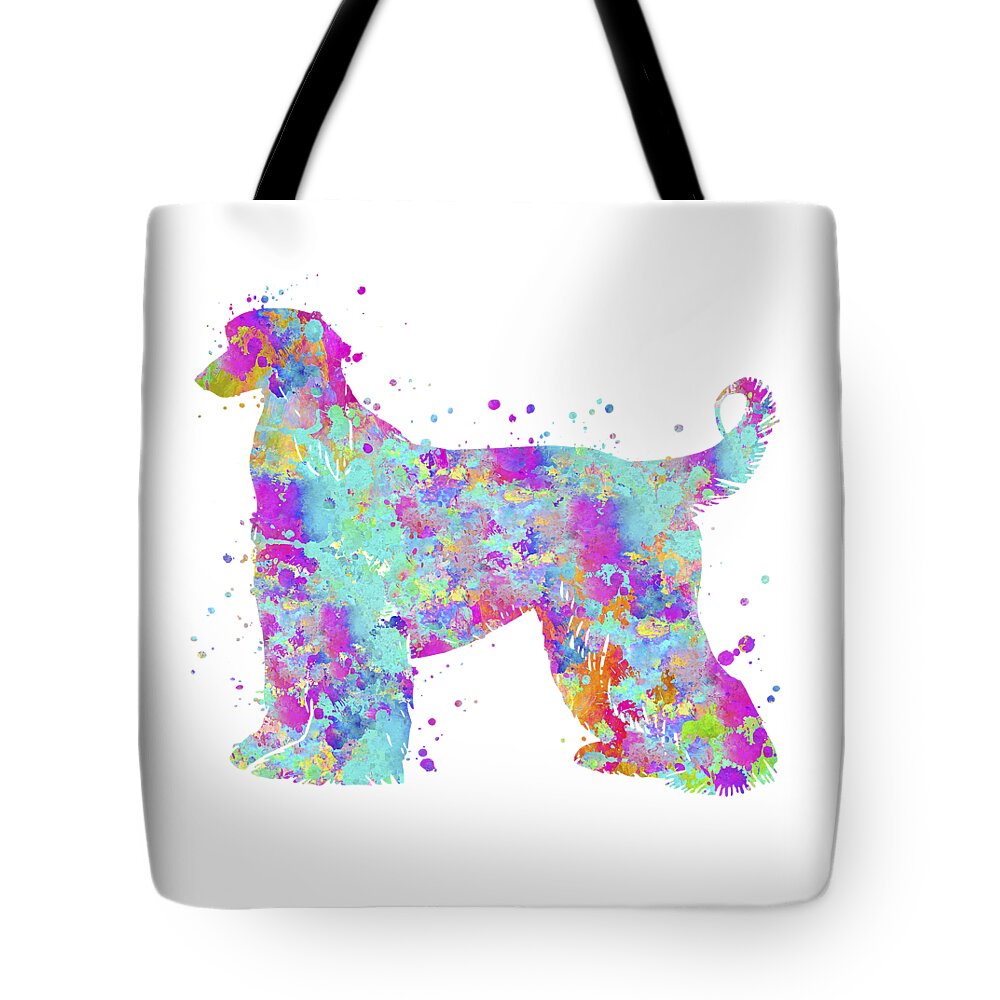 Afghan Hound Tote Bag featuring the painting Afghan Hound by Zuzi 's