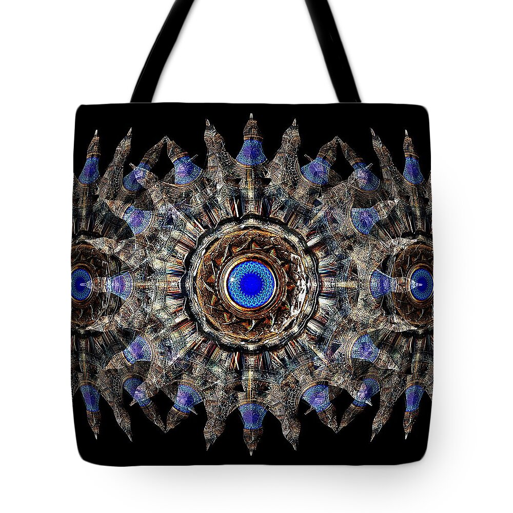 Star Tote Bag featuring the digital art 3 Electric Eyes by David Manlove