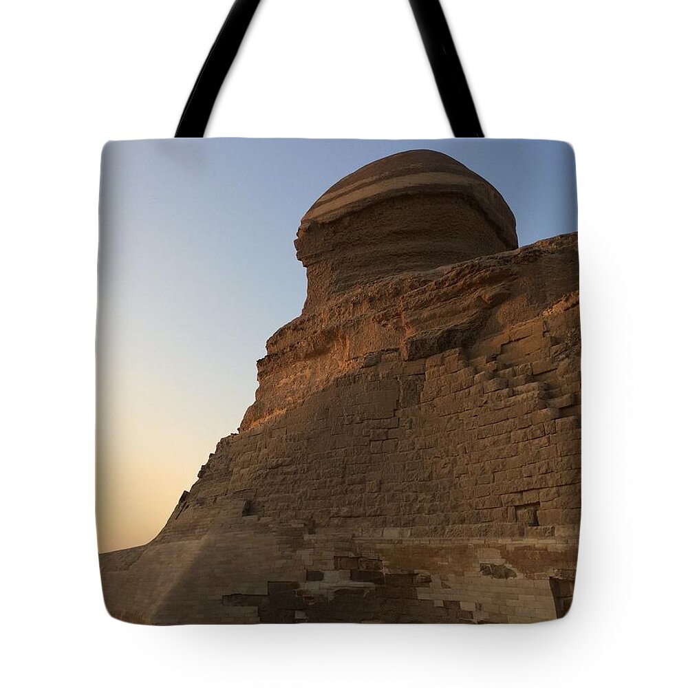 Giza Tote Bag featuring the photograph Great Sphinx #3 by Trevor Grassi