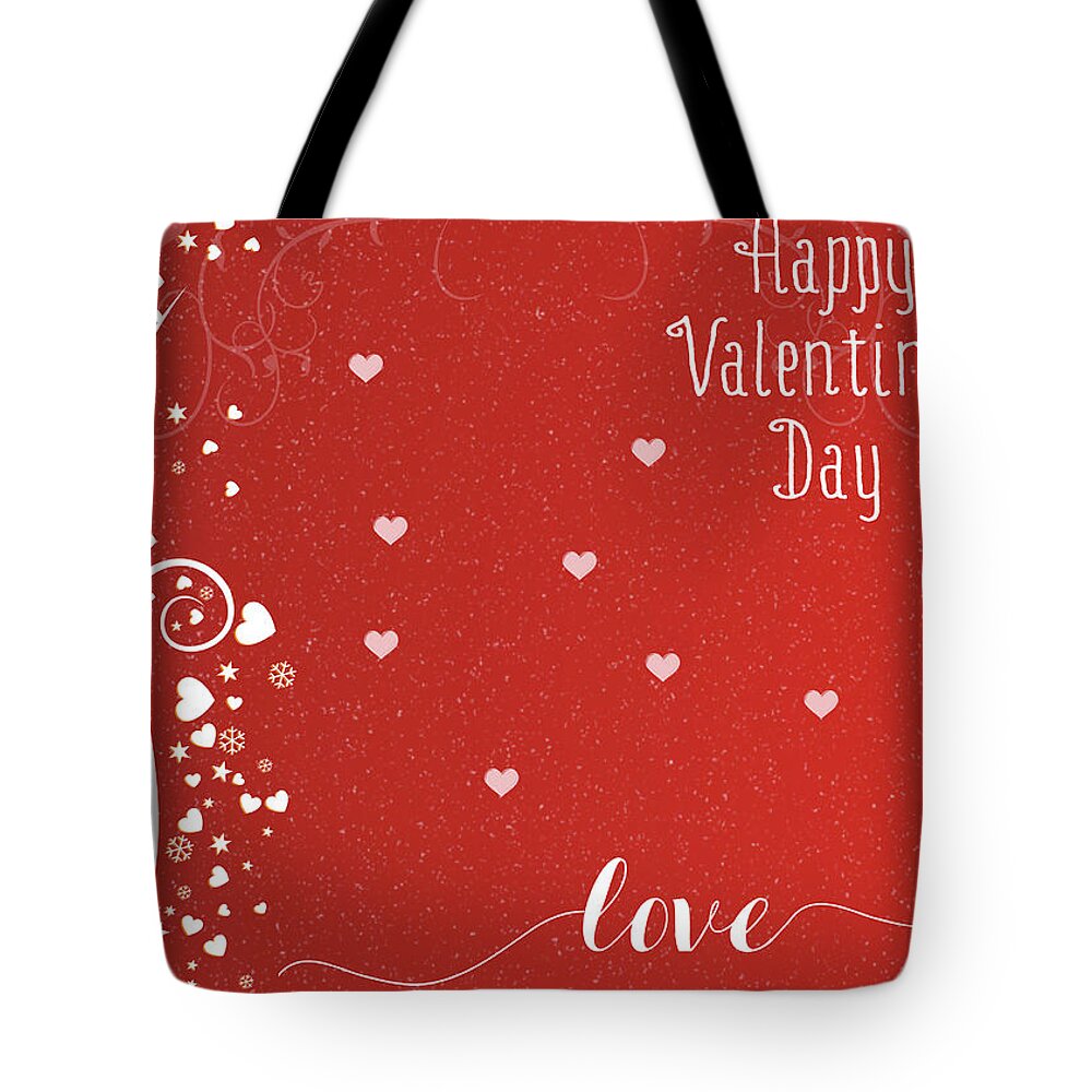Red Tote Bag featuring the photograph Happy Valentines Day by Cathy Kovarik