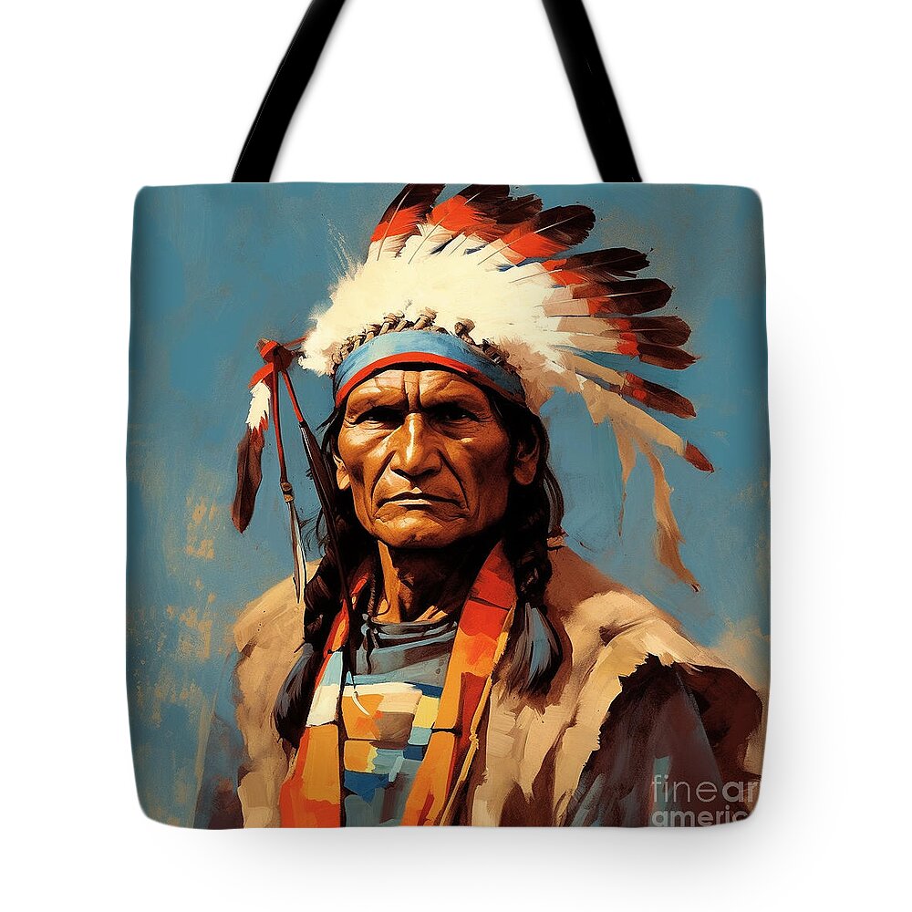 illustration of Geronimo also known as Goyaa by Asar Studios Tote